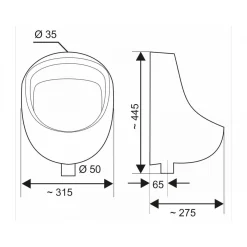 Clearance Cornat Urinal Komplettset