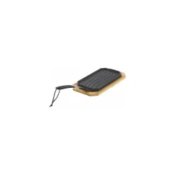 Clearance COZZE gusseiserne Pfanne, 16,5x33 cm,wendbare mit glattern/gerriltern Boden,
