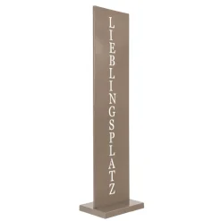 Clearance Dekoaufsteller Lieblingsplatz, Metall, beige,22x78x15 cm