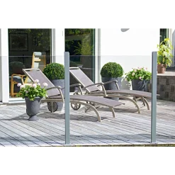 Outlet Durabil Glas-Windschutz 6 mm 228 x 1600 mm Einscheibensicherheitsglas klar