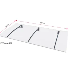 Sale Durabil Pultvordach Typ PT Secco 200200x90x22 cm