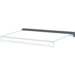 New Durabil Regenschutzdach für Markise Nizza 2,95 x 2 m schwarz