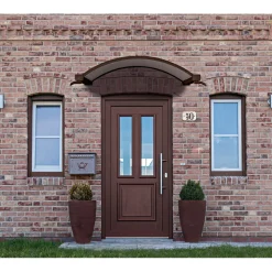 Clearance Durabil Rundbogenvordach Typ NO-160Bronce 160x90x30 cm