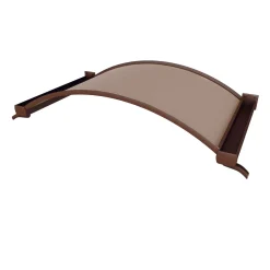 Clearance Durabil Rundbogenvordach Typ NO-160Bronce 160x90x30 cm