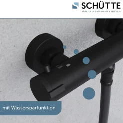Hot Schütte Duschthermostat London,schwarz-matt, 1/2Verbruehschutz und Wassersparfunktion