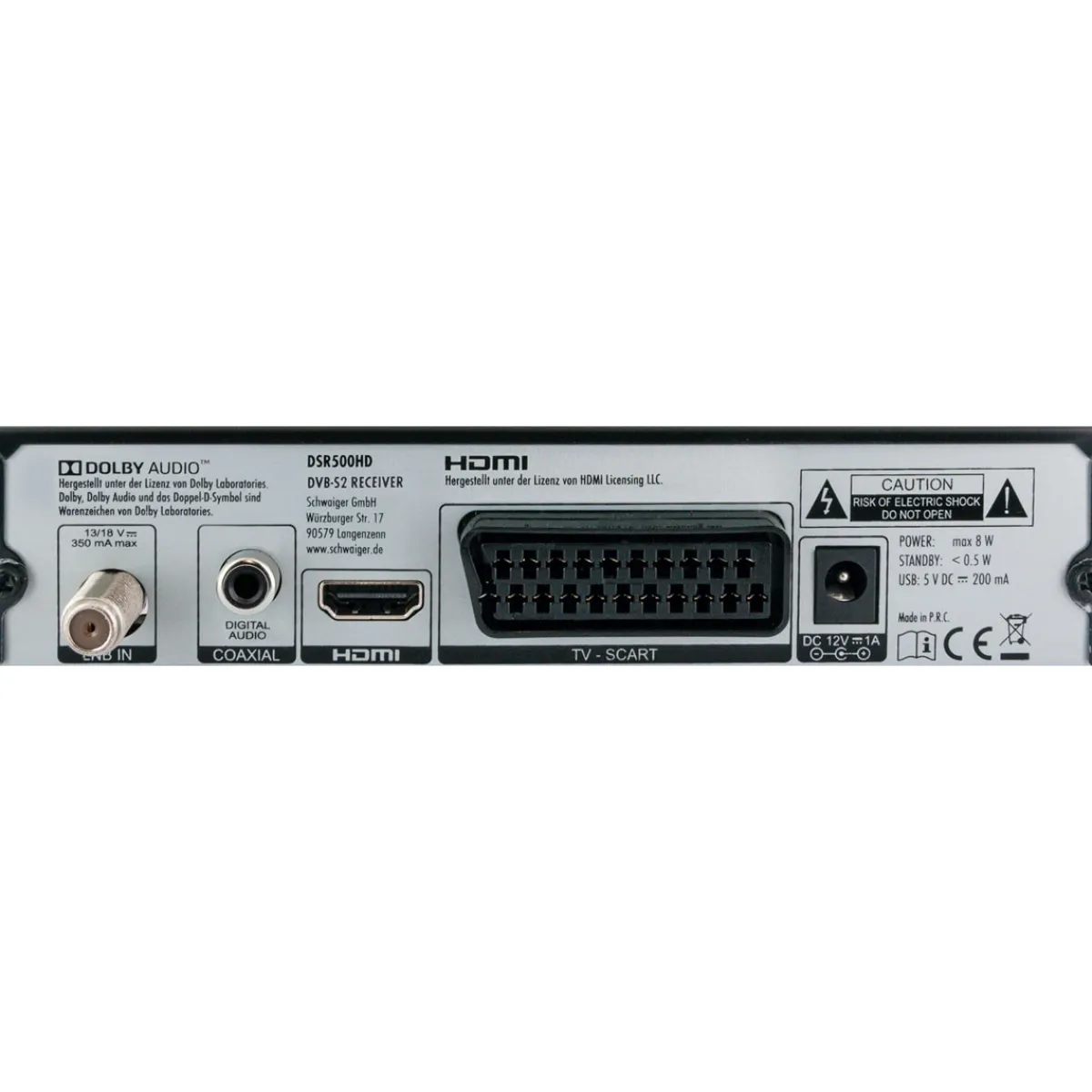 Clearance Schwaiger DVB-S2 Receiver mit USB-Anschluss FTA