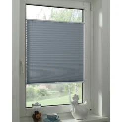 Clearance Gardinia EasyFix Plissee Greta 50x130cm rauchblau