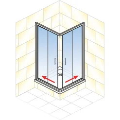 Sale Schulte Eckeinstieg 4-teilig silber klar hell1800x750-900x750-900 3-/4-mm ESG