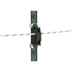 Outlet Eckisolator T-Post für Band und Seil schwarz 4 Stück