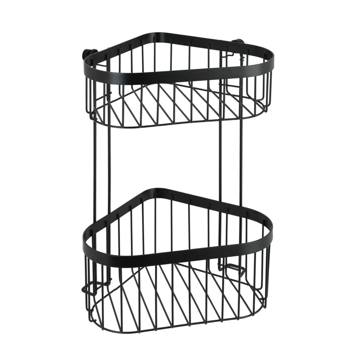 Best Wenko Eckregal 2 Etagen Classic Plus, schwarz