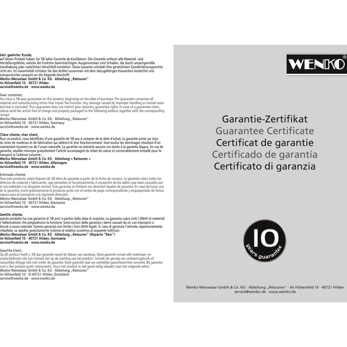 Clearance Wenko Edelstahl WC-Garnitur Orea Mattgeschlossene Form