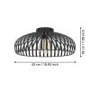 Clearance Eglo LED Deckenleuchte Mogano 3 schwarz