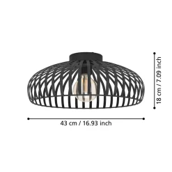 Clearance Eglo LED Deckenleuchte Mogano 3 schwarz