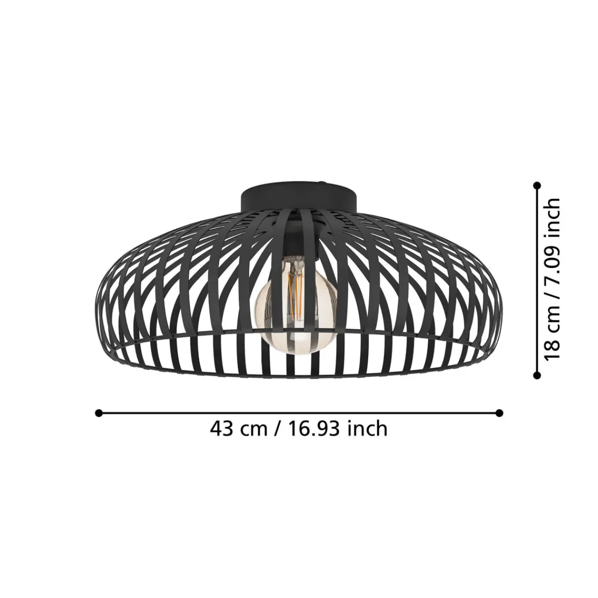 Clearance Eglo LED Deckenleuchte Mogano 3 schwarz