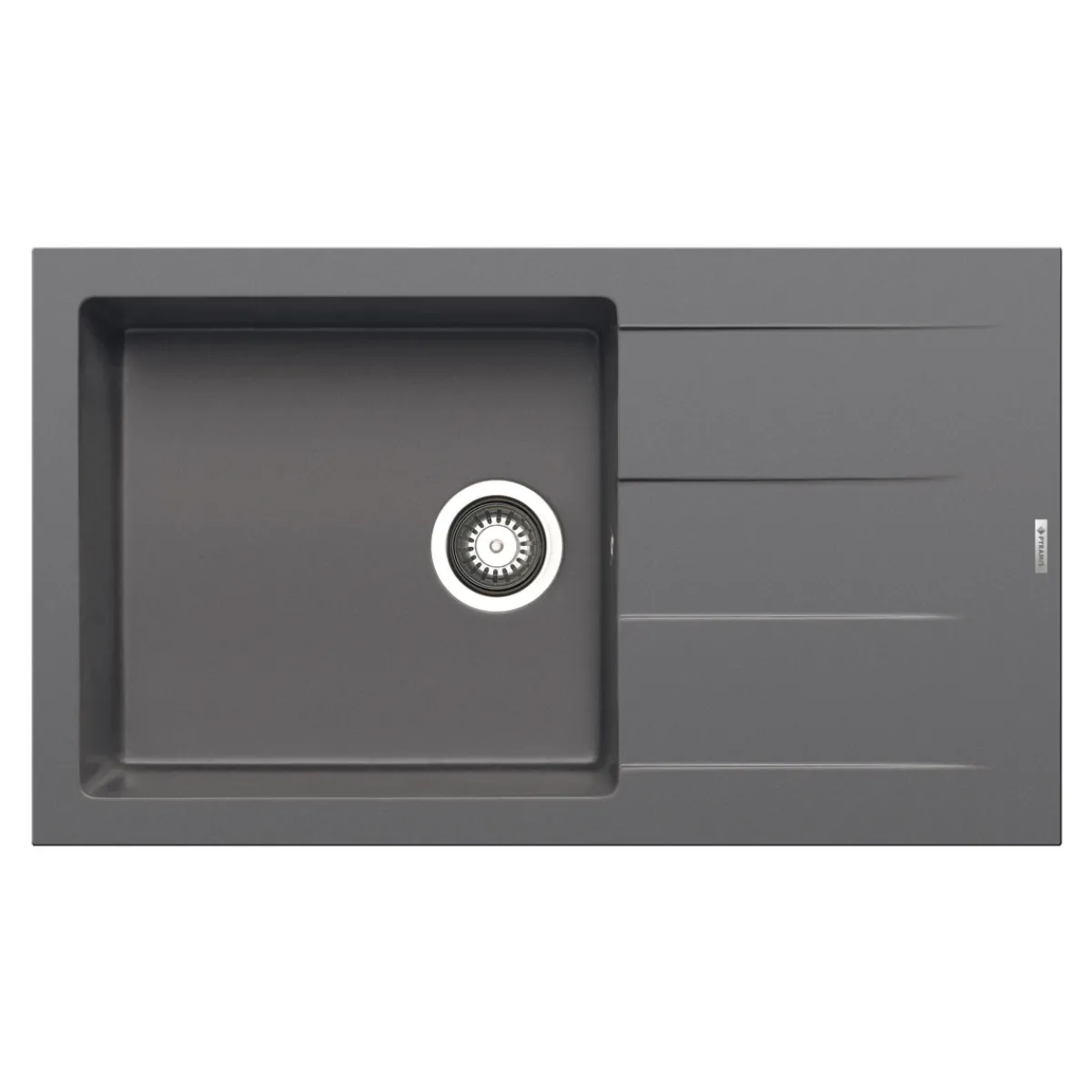 Pyramis Einbauspuele ATHLOS PLUS 86x50 cm 1B 1DIron grey