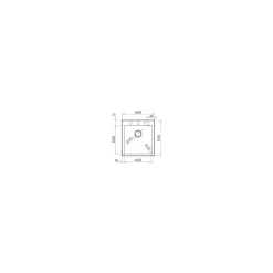 New Pyramis Einbauspuele ISTROS 46x50 cm 1BGranit Beige