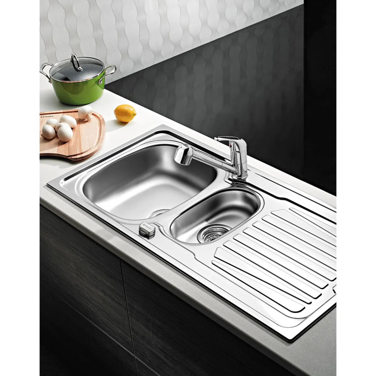 Clearance Pyramis Einbauspuele Sparta 100x50 cm 1 1/2B 1DEdelstahl glatt