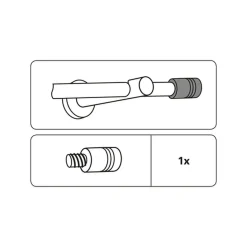 Gardinia Endknopf Zylinder New York 12mm edelst.