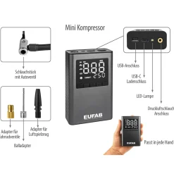 Hot EUFAB Mini Kompressor aufladbar