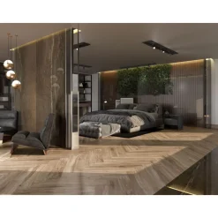 Outlet Feinsteinzeug Rovere brown, 15x90x0,88cm