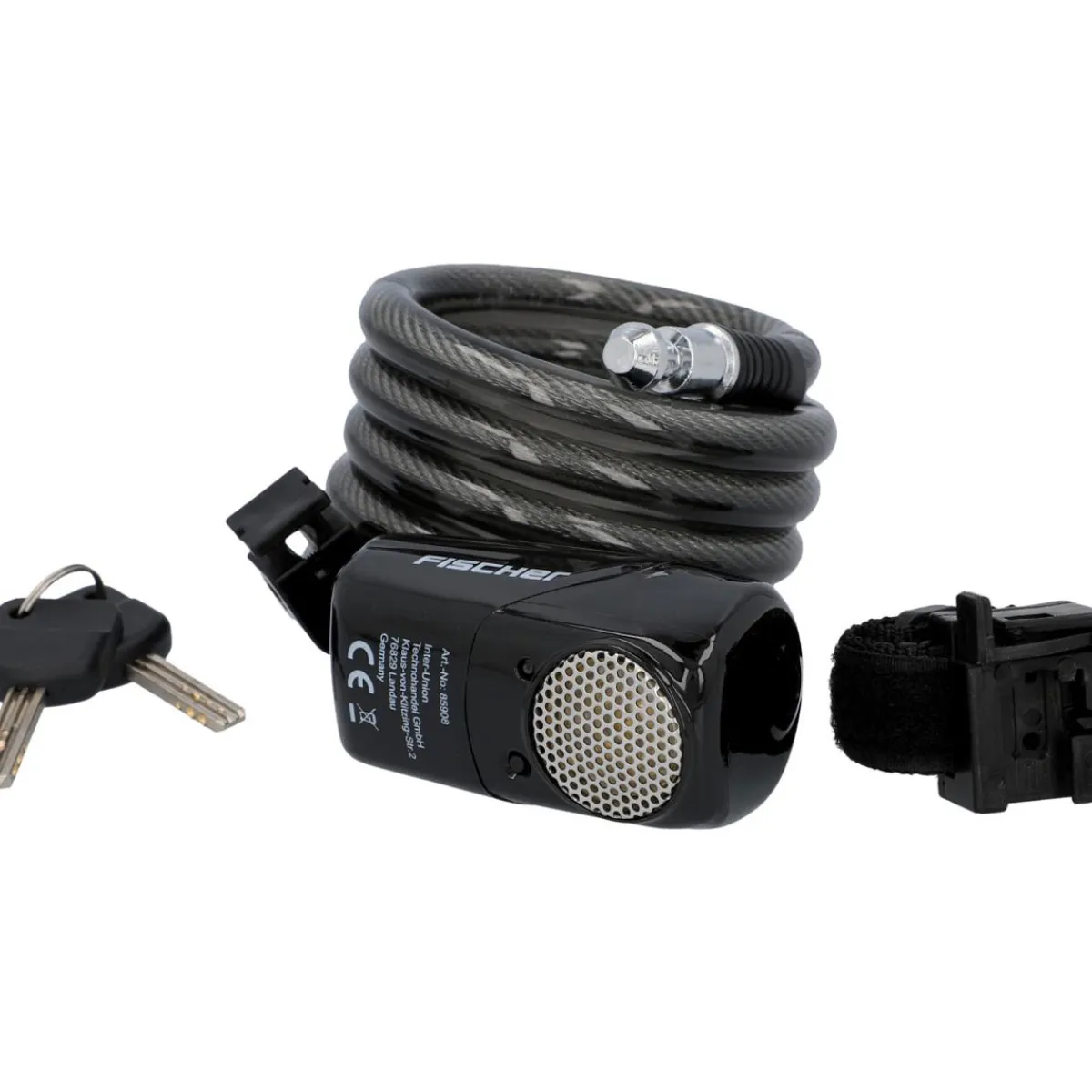 Discount Fischer Bikes Alarm-Spiralschloss 120 cm 12 mm