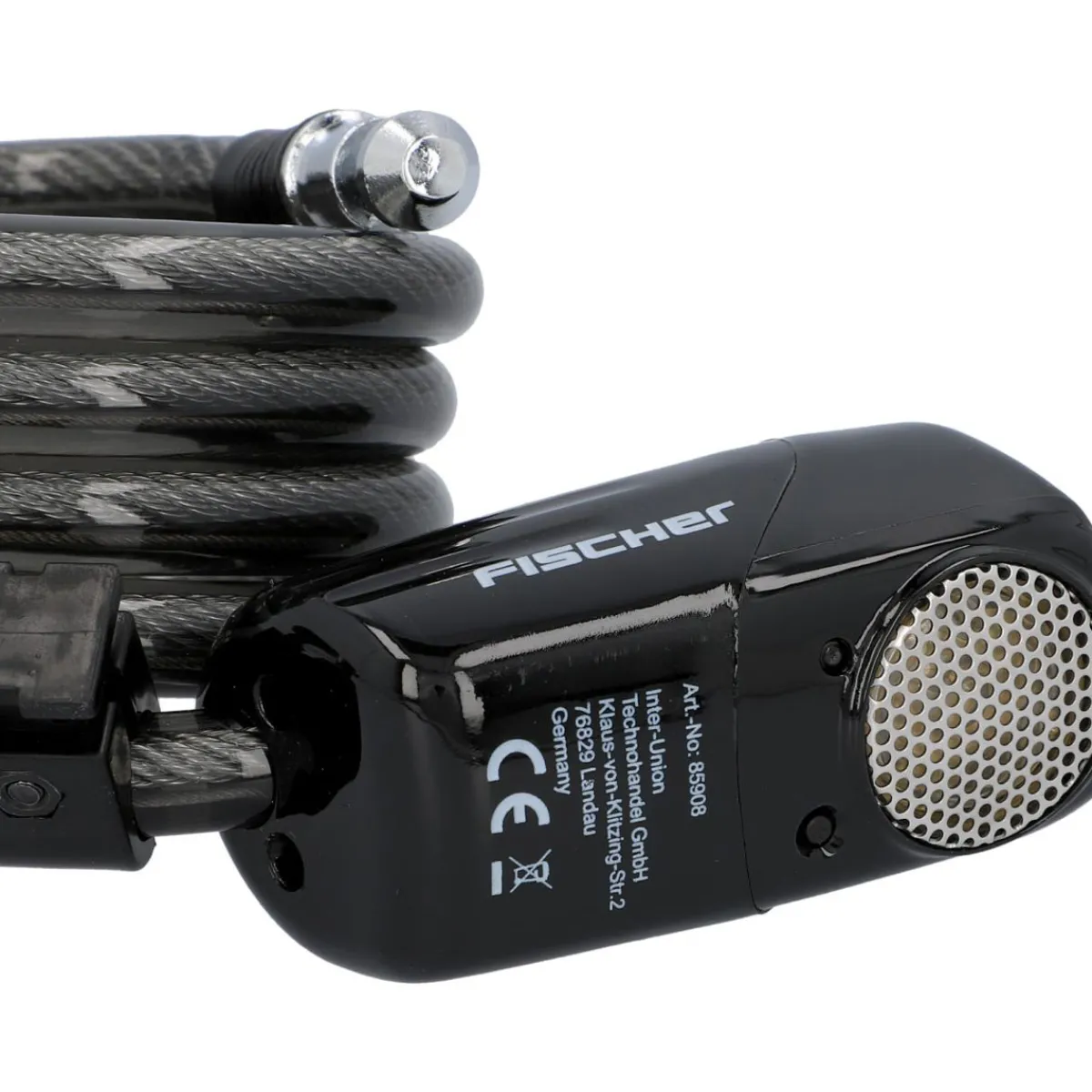 Discount Fischer Bikes Alarm-Spiralschloss 120 cm 12 mm