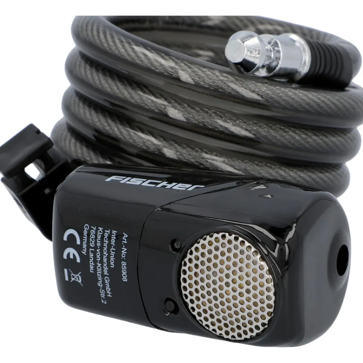 Discount Fischer Bikes Alarm-Spiralschloss 120 cm 12 mm
