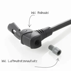 Hot Fischer Bikes Fuß-Standpumpe mit Manometer und Adapter schwarz