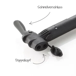 Discount Fischer Bikes Luftpumpe mit Duokopf Rahmenbefestigung schwarz