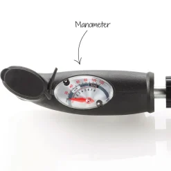 New Fischer Bikes Mini-Pumpe mit Doppelhub Duokopf silber