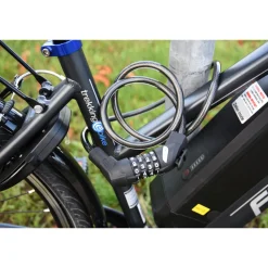 Best Fischer Bikes Spiralschloss mit Zahlencodecode 120 cm 10 mm