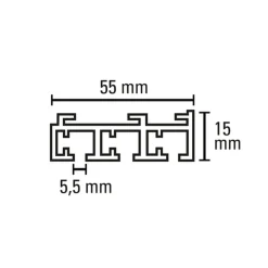 Outlet Gardinia Flächenvorh-Sch. 3lfg Atlanta alu 260cm