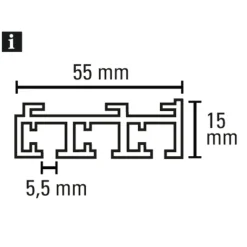 Outlet Gardinia Flächenvorh-Sch. 3lfg Atlanta alu 260cm