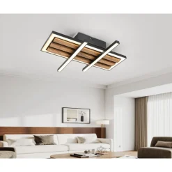 Sale Flector DL Talida 34x34x8cm 15W schwarzweiss u. Holz, 1700lm warmweiss
