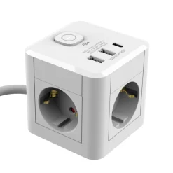 Hot Flector 3-Fach Steckdosenwürfel inkl. USB 1,4 m