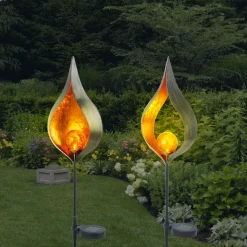 Sale Flector Garten LED-Solar-Dekostick Glowing Eye schwarz/kupfer