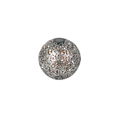 New Flector Garten LED-Solar-Dekokugel Orient silber gebürstet Durchmesser 30 cm