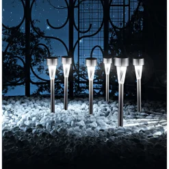 Online Flector Garten LED-Solar-Leuchten Mercury silber 6er-Set
