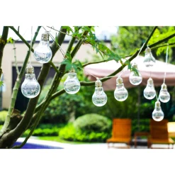 Hot Flector Garten LED-Solar-Lichterkette Vintage inkl 10 Birnen