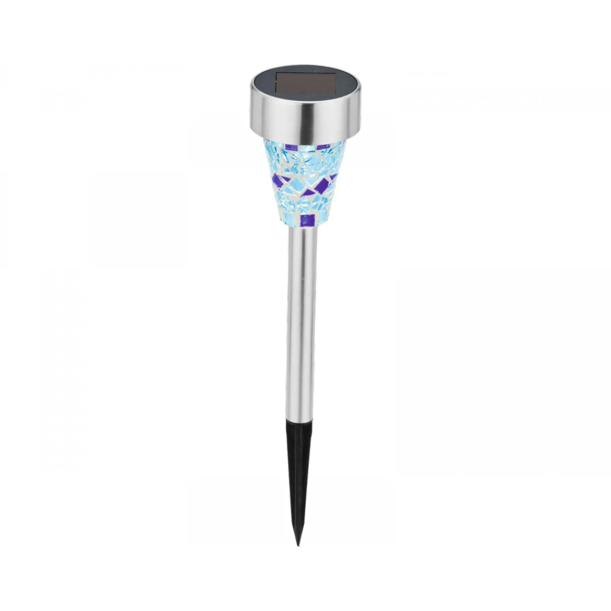 Best Flector Garten Solarleuchte Mosaikstick blau