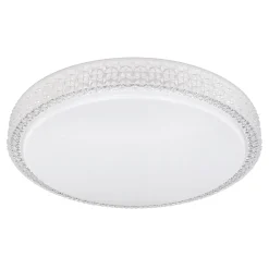 Flector LED-Deckenleuchte Clarice mit Kristallrand