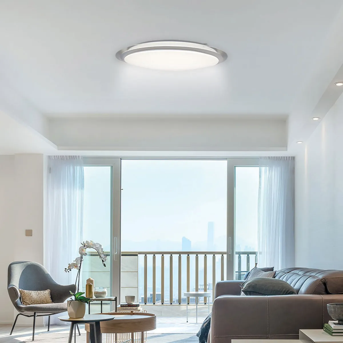 Online Flector LED-Deckenleuchte Saturn dimmbar weiß