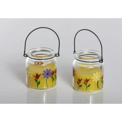 Hot Flower Power Citronella Duftkerze SERA im Glas 8 x 9,2 cm