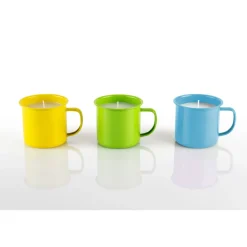 Discount Flower Power Citronellakerze TAZA im Metalltöpfchen 11,5 x 8,8 x 7,5 cm