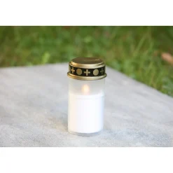 Hot Flower Power LED Outdoor Grablampe mit Dorn SPINA WHITE 7 x 13 cm Kunststoff