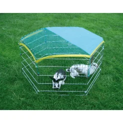 Best Kerbl Freigehege mit Abdecknetz 6-eck