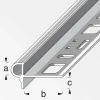 Best Fundamo Treppenkantenprofil Florentiner 10 mm 2,5m silber