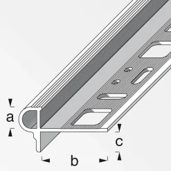 Best Fundamo Treppenkantenprofil Florentiner 10 mm 2,5m silber