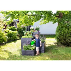 New Garantia Hochbeet-System Ergo Quadro anthrazit Größe S