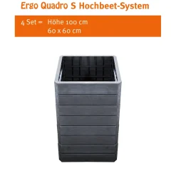 New Garantia Hochbeet-System Ergo Quadro anthrazit Größe S
